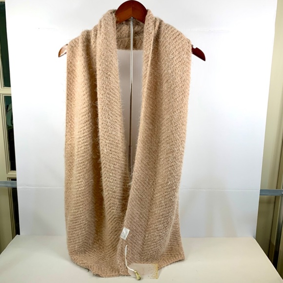 CHIC Beige/powder pink buttery soft winter sweater schal /scarf cottagecore boho - Picture 5 of 10